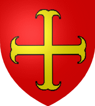 De gueules à la croix ancrée d'or